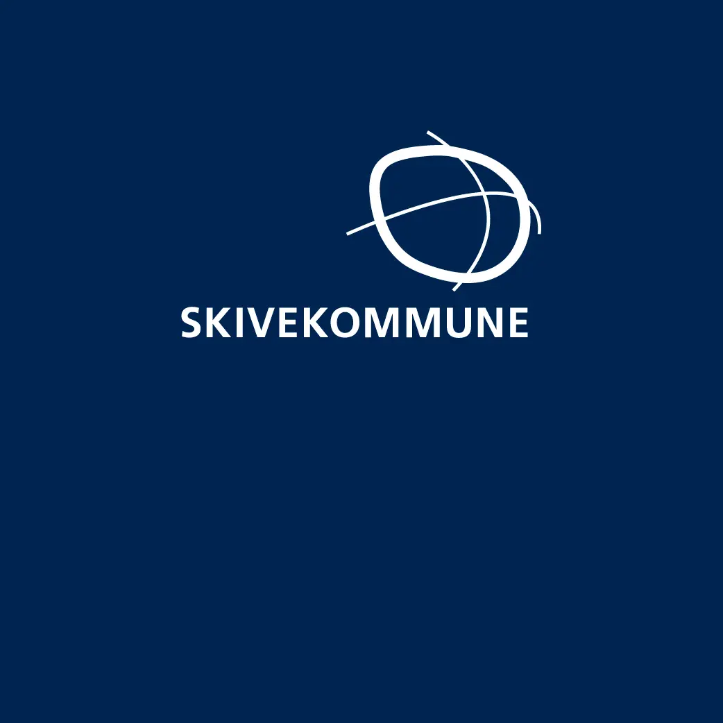 Skive kommune logo på blå baggrund