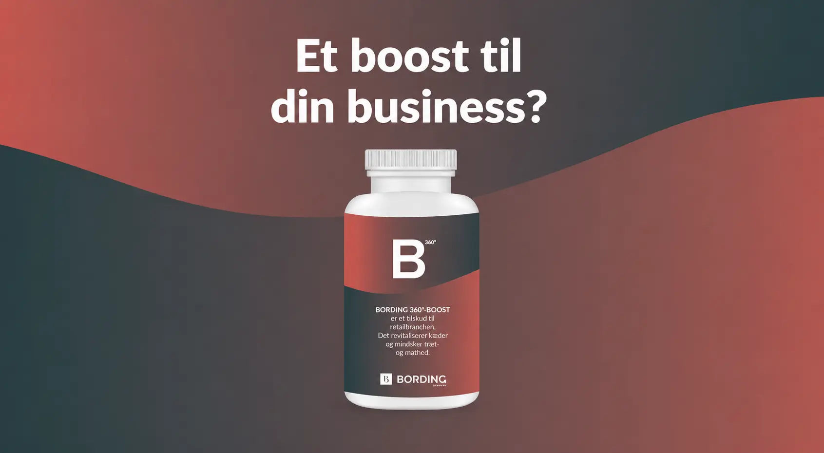 Rød og mørk headergrafik til retail kampagne